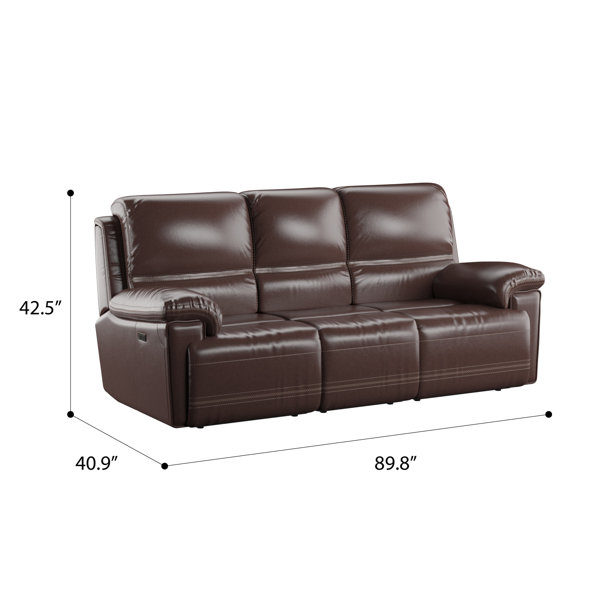 Aleena leather deals power reclining chair